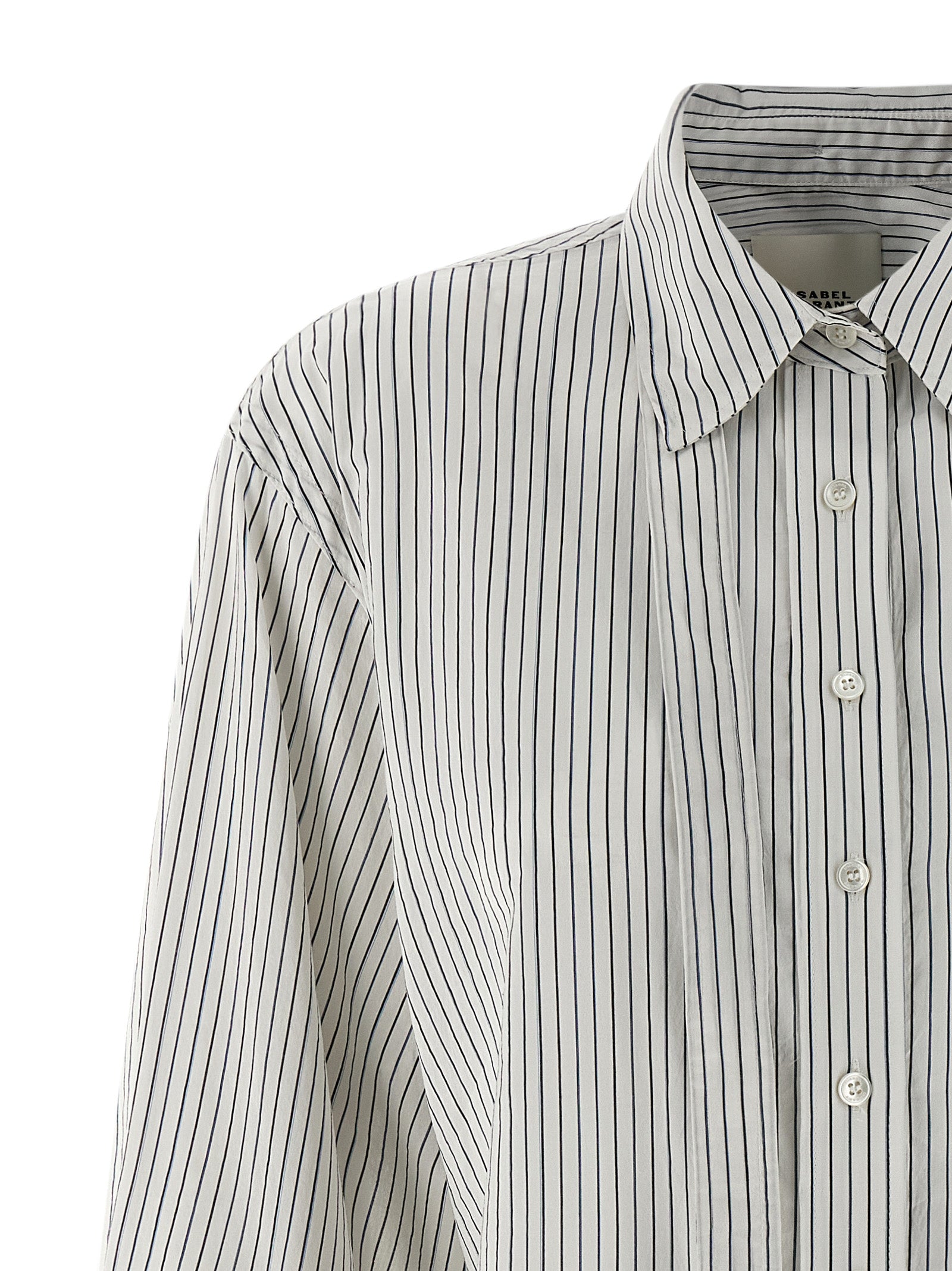 Isabel Marant Aurora Shirt — Striped Silk-Blend Shirt