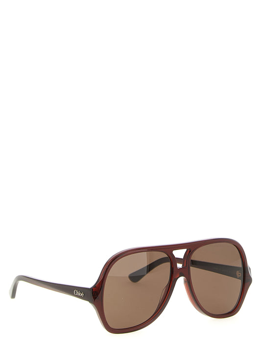 Chloé '58 Sunglasses — Bordeaux Aviator Shades