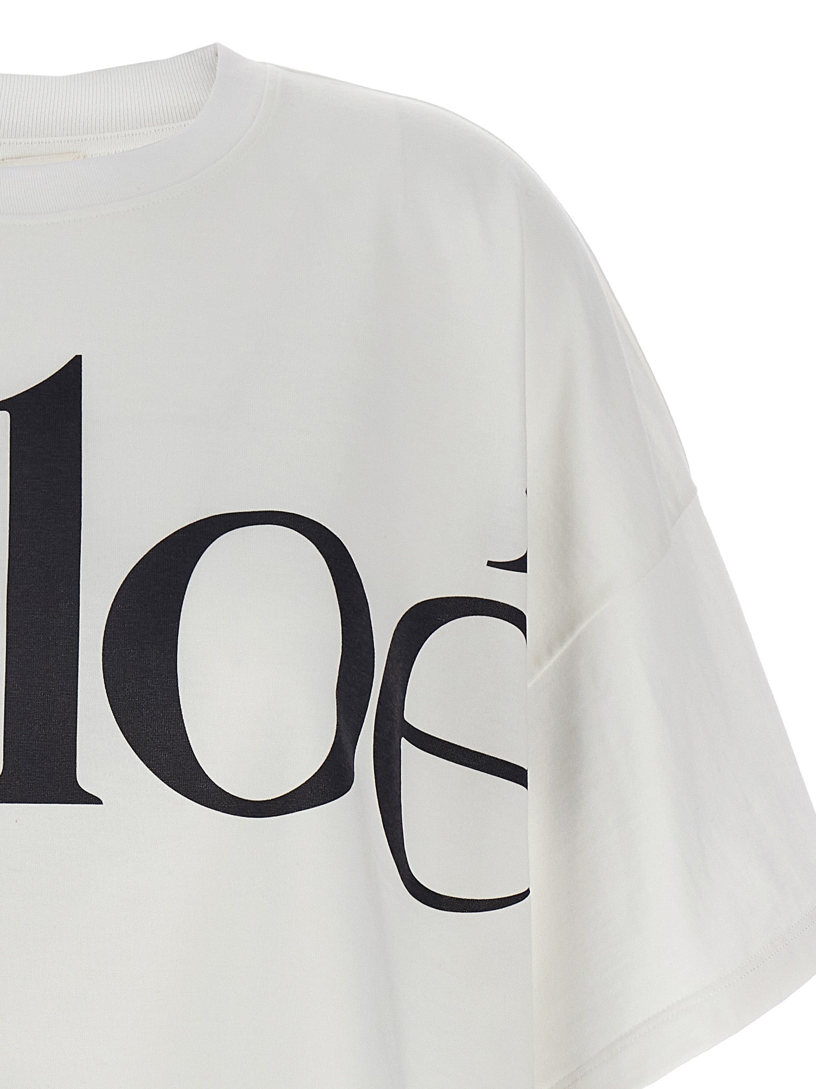 Chloé Logo Crop T-shirt - Women's Topwear, Boxy Fit