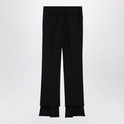 Chloé Black asymmetrical wool trousers