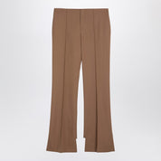 Chloé Beige asymmetrical wool trousers