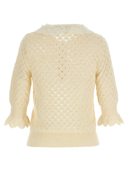 Chloé Pointelle Knit Sweater — Women's Knitwear