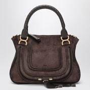 Chloé Brown suede leather handbag