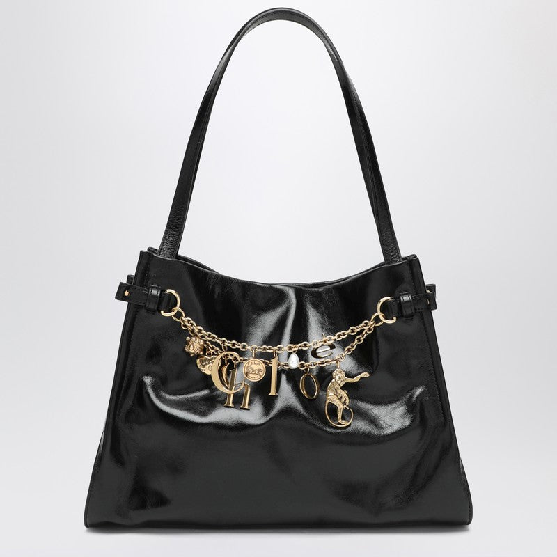 Chloé Charms black leather shoulder bag