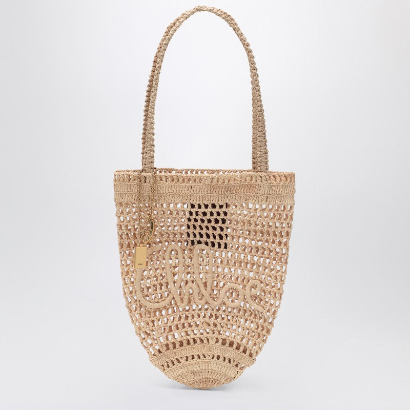 Chloé Small Summer Banana Tote bag in sand colour