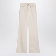 Chloé Ivory flared denim trousers