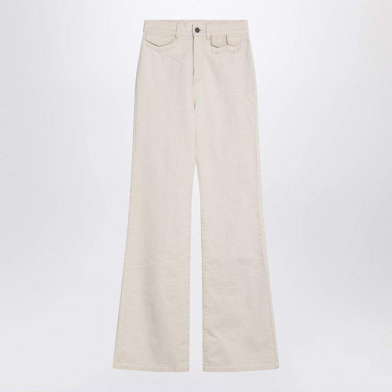 Chloé Ivory flared denim trousers