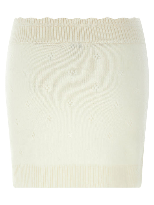 Chloé Jacquard Logo Skirt — Mini Wool-Cashmere