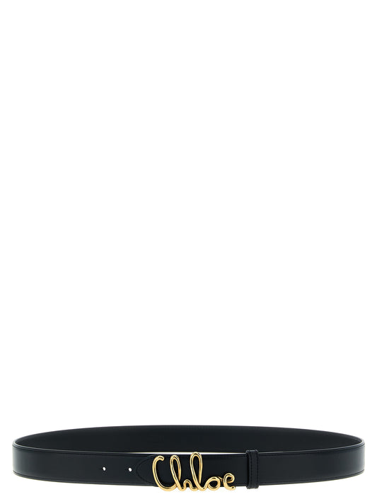 Chloé Iconic Belt — Black Leather Belt for Women
