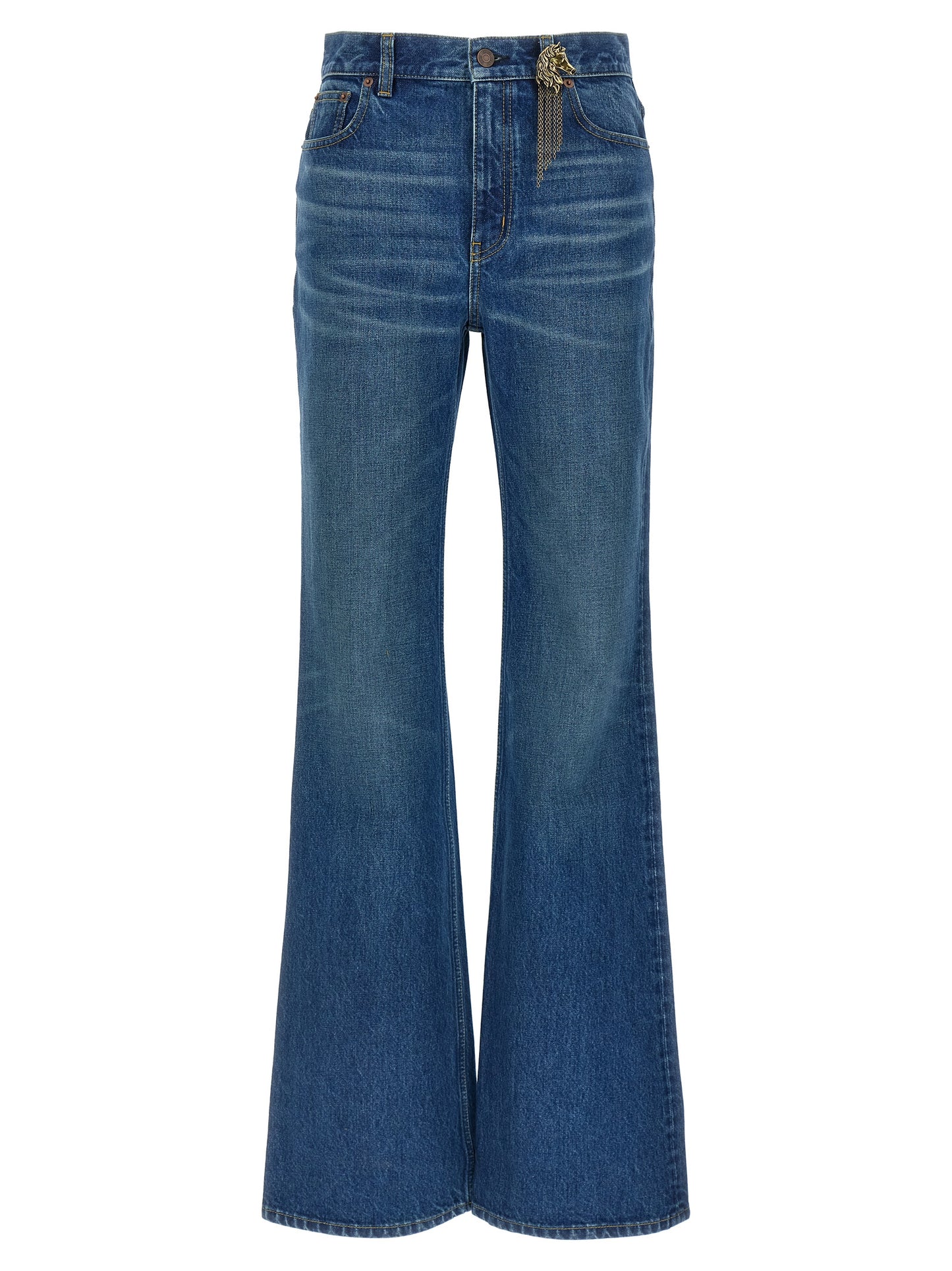 Chloé Charm Jeans — High‑Waist Indigo Flared Jeans