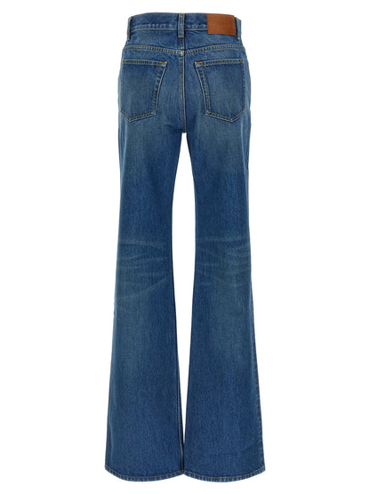 Chloé Charm Jeans — High‑Waist Indigo Flared Jeans
