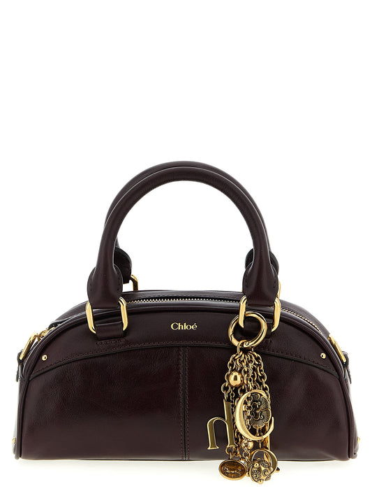 Chloé Bowling Piccola Handbag — Bordeaux Small Shoulder Bag