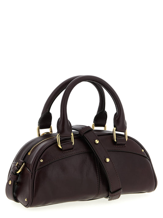 Chloé Bowling Piccola Handbag — Bordeaux Small Shoulder Bag