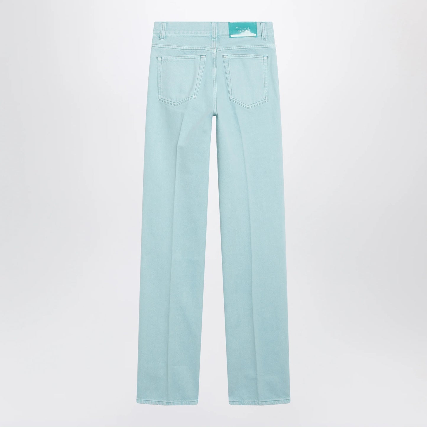 Chloé Straight jeans in turquoise organic cotton denim