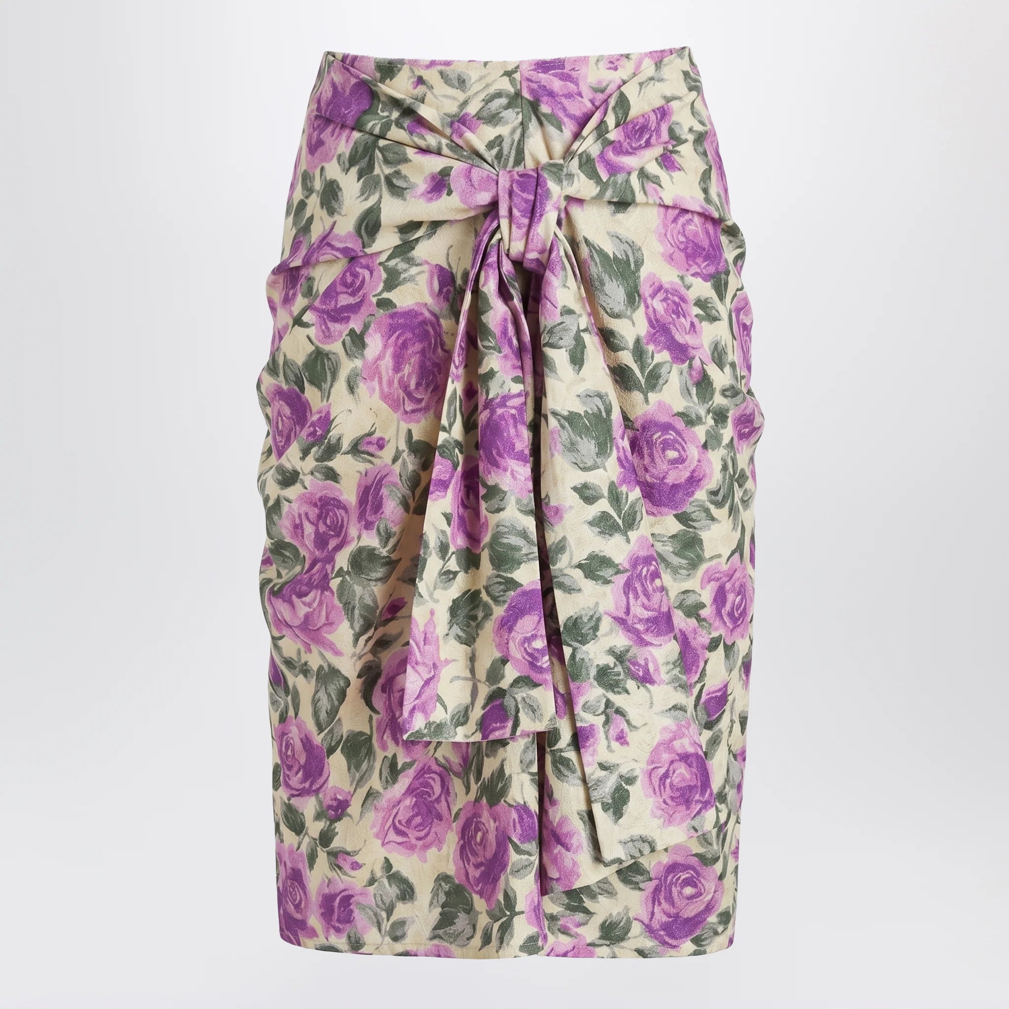 Chloé Midi silk skirt with multicolour floral print