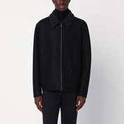 Harris Wharf London Black Wool Zip-Up Jacket