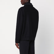 Harris Wharf London Black Wool Zip-Up Jacket