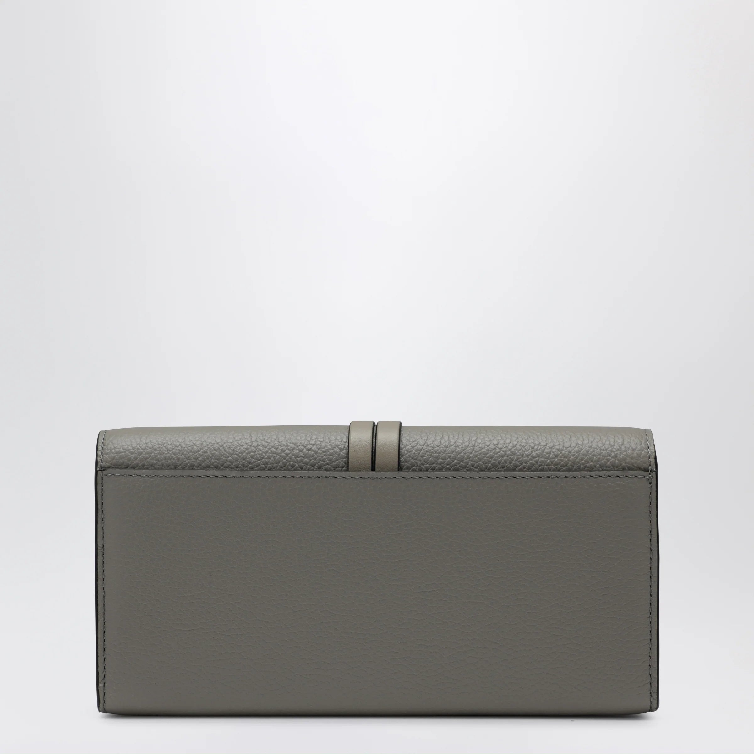 Chloé Grey Alphabet flap wallet in grained leather