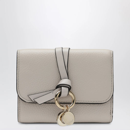 Chloé Alphabet small trifold wallet in light grey