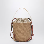 Chloé Small Woody raffia bucket bag