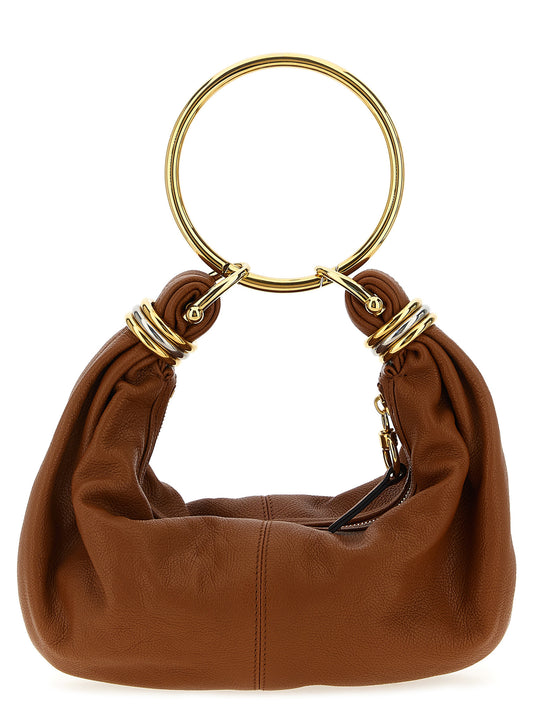 Chloé Bracelet Hobo Small Handbag — Brown Leather