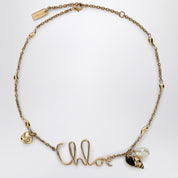 Chloé Iconic necklace with Shells charms in vintage gold brass