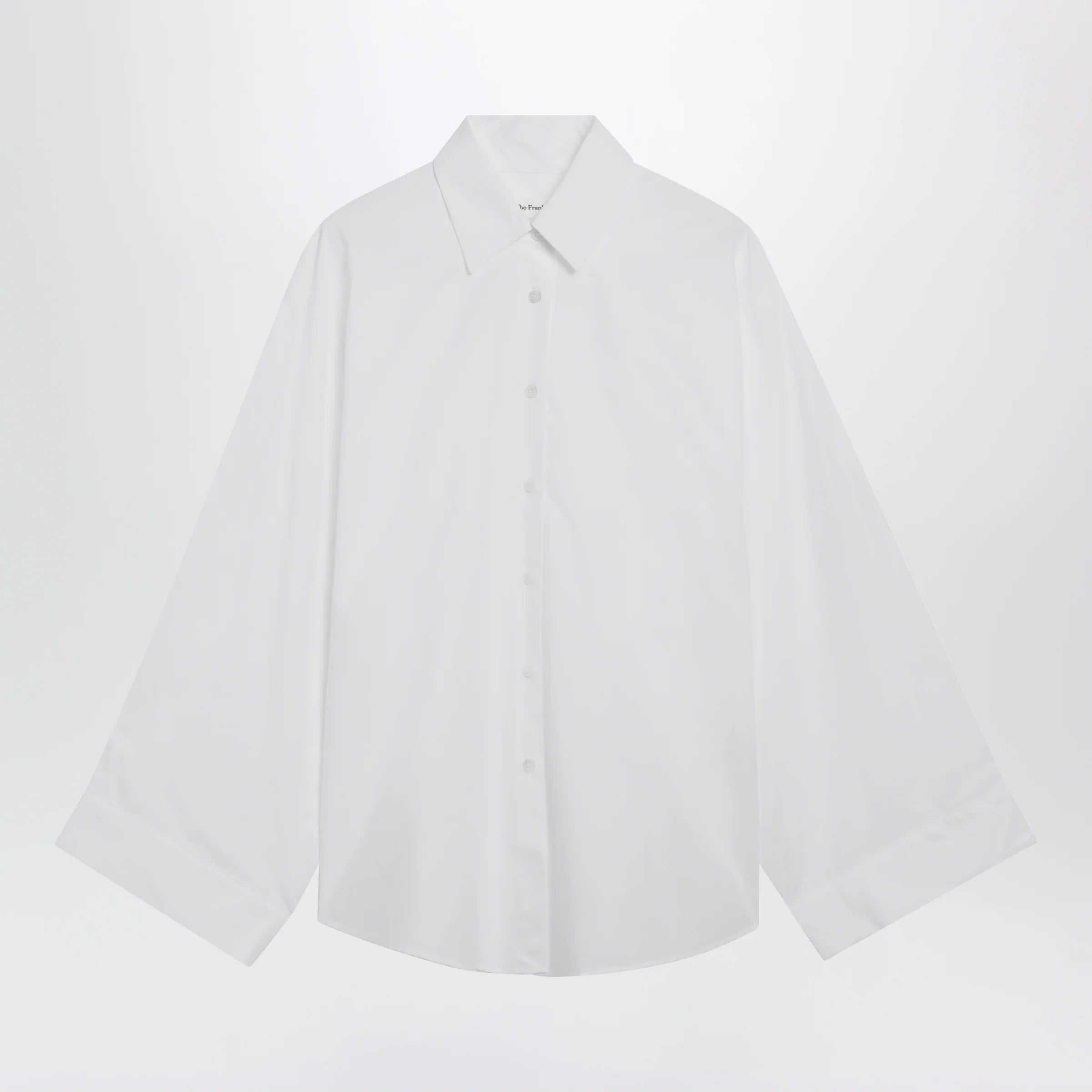 The Frankie Shop Tila Wide-Sleeve Cotton Shirt — White
