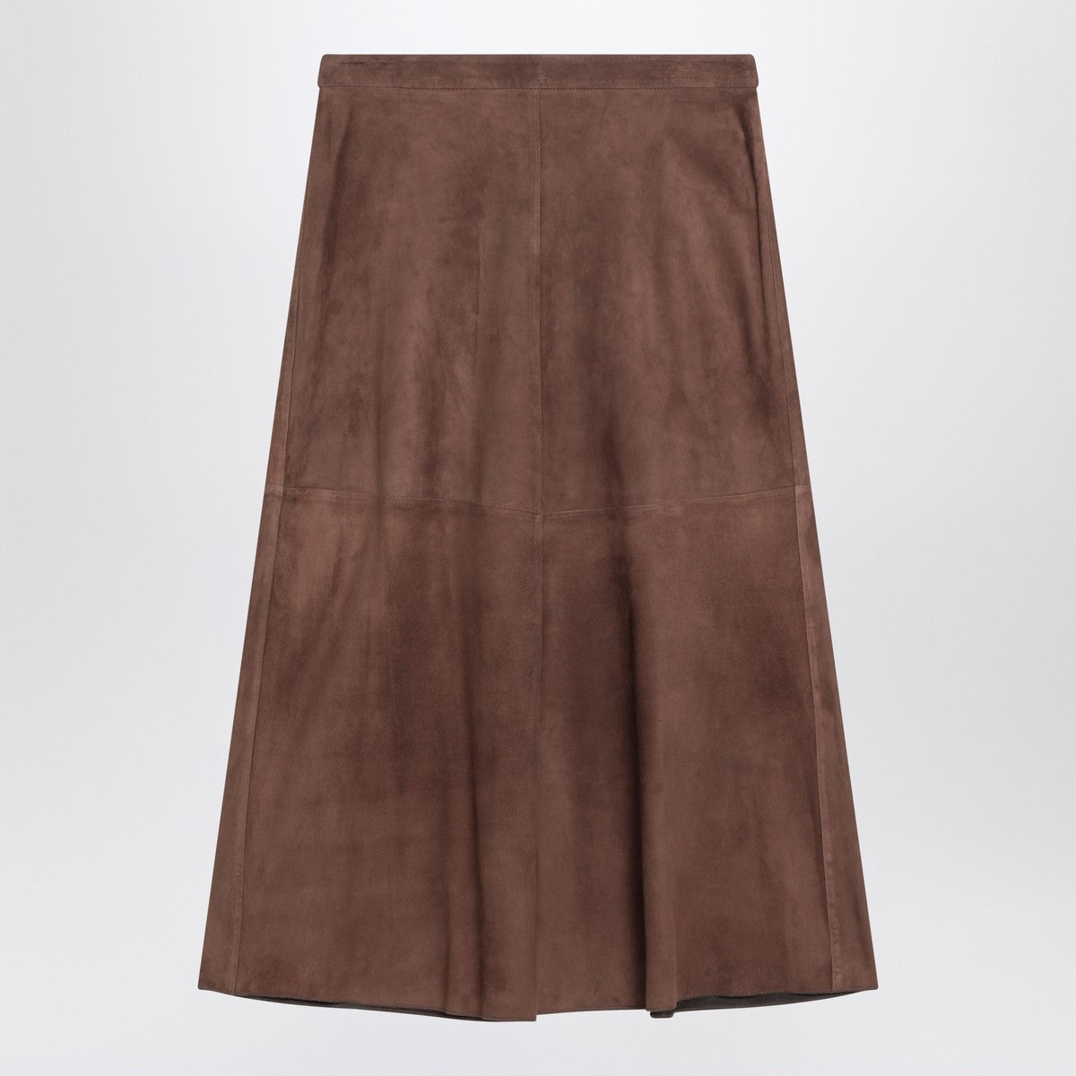 Jupe en daim marron S Max Mara