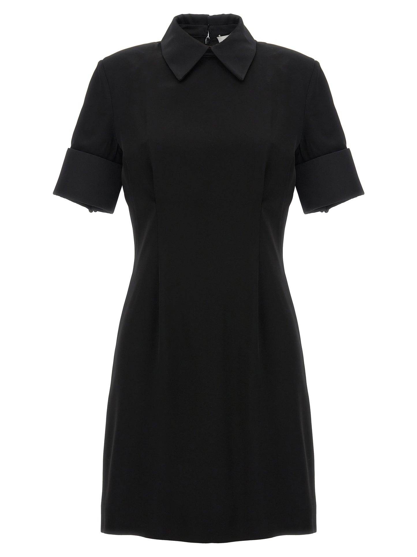 Sportmax Cipro Suit Dress — Black Matte Satin (Women's)