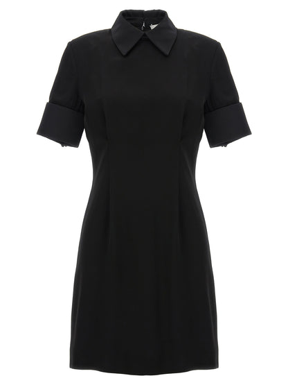 Sportmax Cipro Suit Dress — Black Matte Satin (Women's)