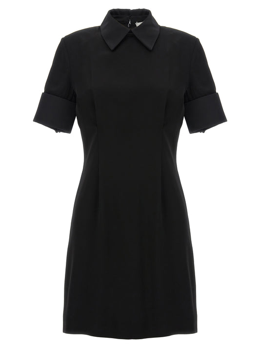 Sportmax Cipro Suit Dress — Black Matte Satin (Women's)