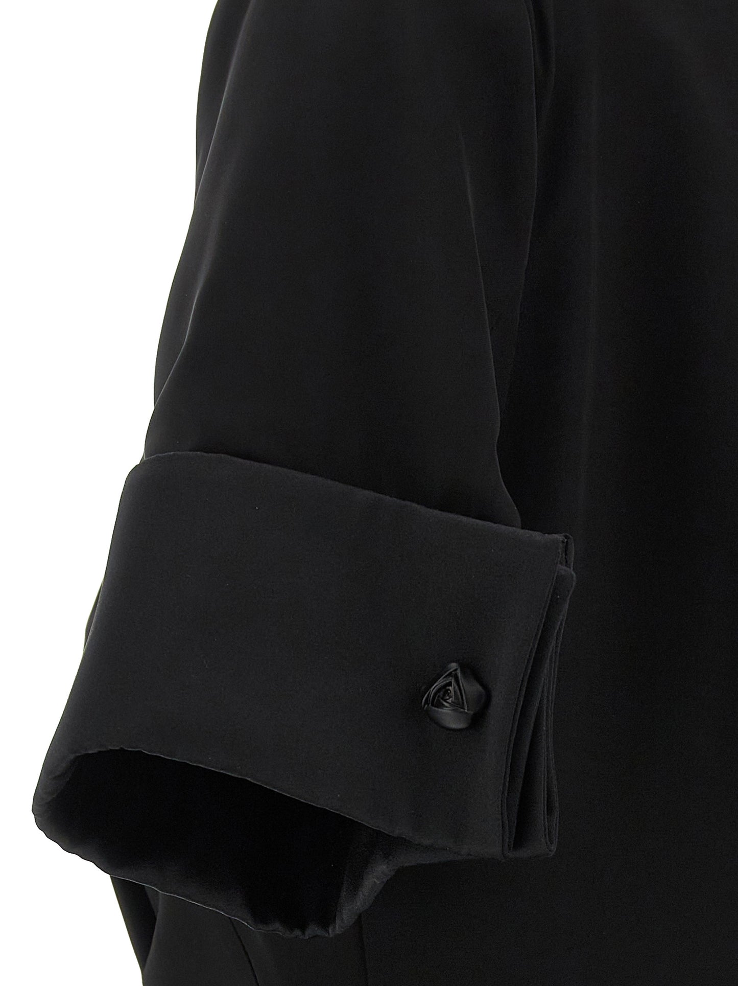 Sportmax Cipro Suit Dress — Black Matte Satin (Women's)