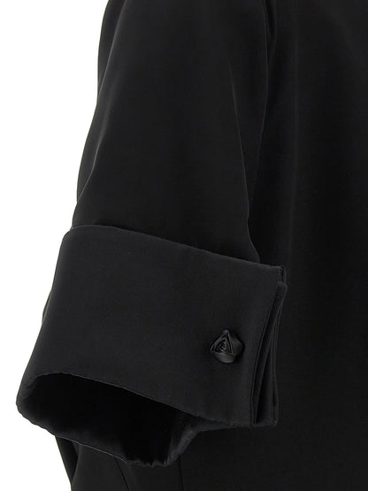Sportmax Cipro Suit Dress — Black Matte Satin (Women's)