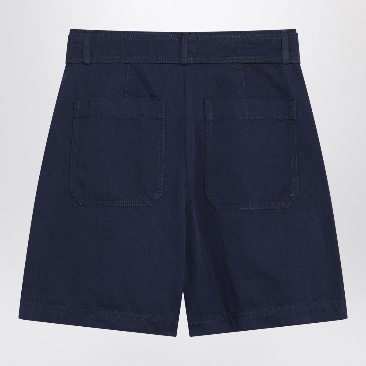 Weekend Max Mara Bermuda blue in cotton and linen