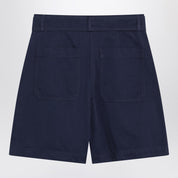 Weekend Max Mara Bermuda blue in cotton and linen
