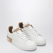 Dolce & Gabbana Dolce&Gabbana White/gold Portofino sneakers in leather