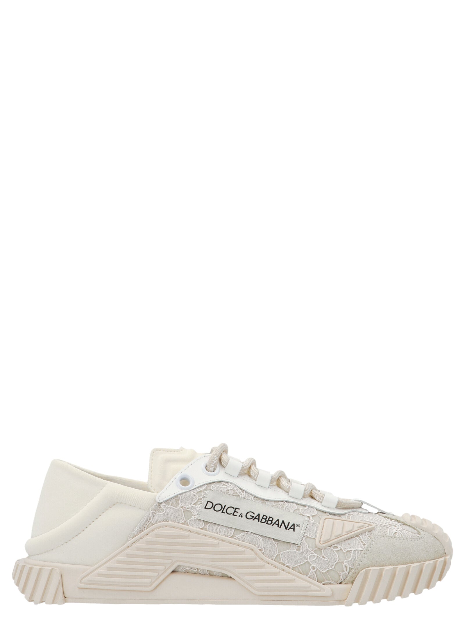 Dolce & Gabbana Lace Sneakers for Women — White Luxury