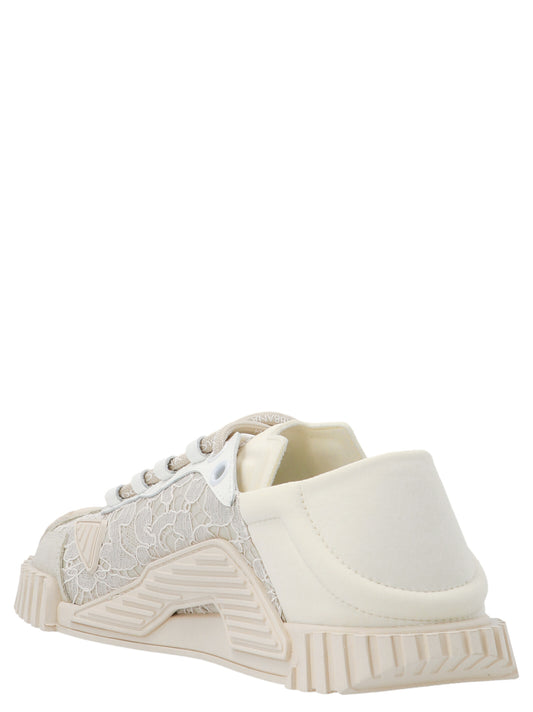 Dolce & Gabbana Lace Sneakers for Women — White Luxury