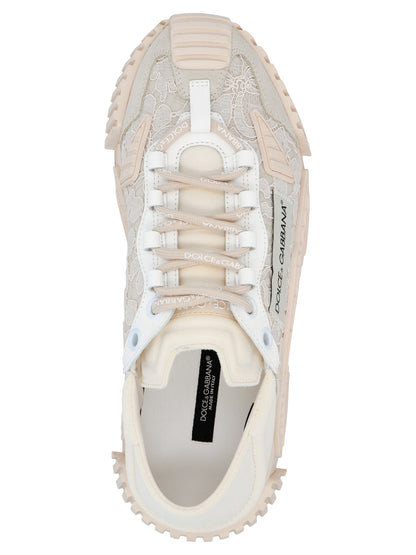 Dolce & Gabbana Lace Sneakers for Women — White Luxury