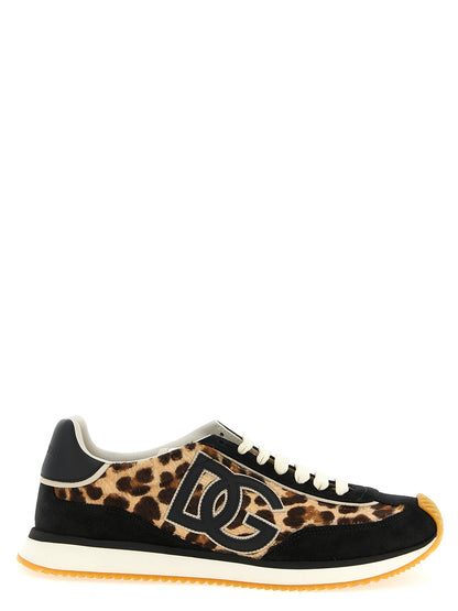 Dolce & Gabbana Sneakers — DG Cushion Leopard Suede