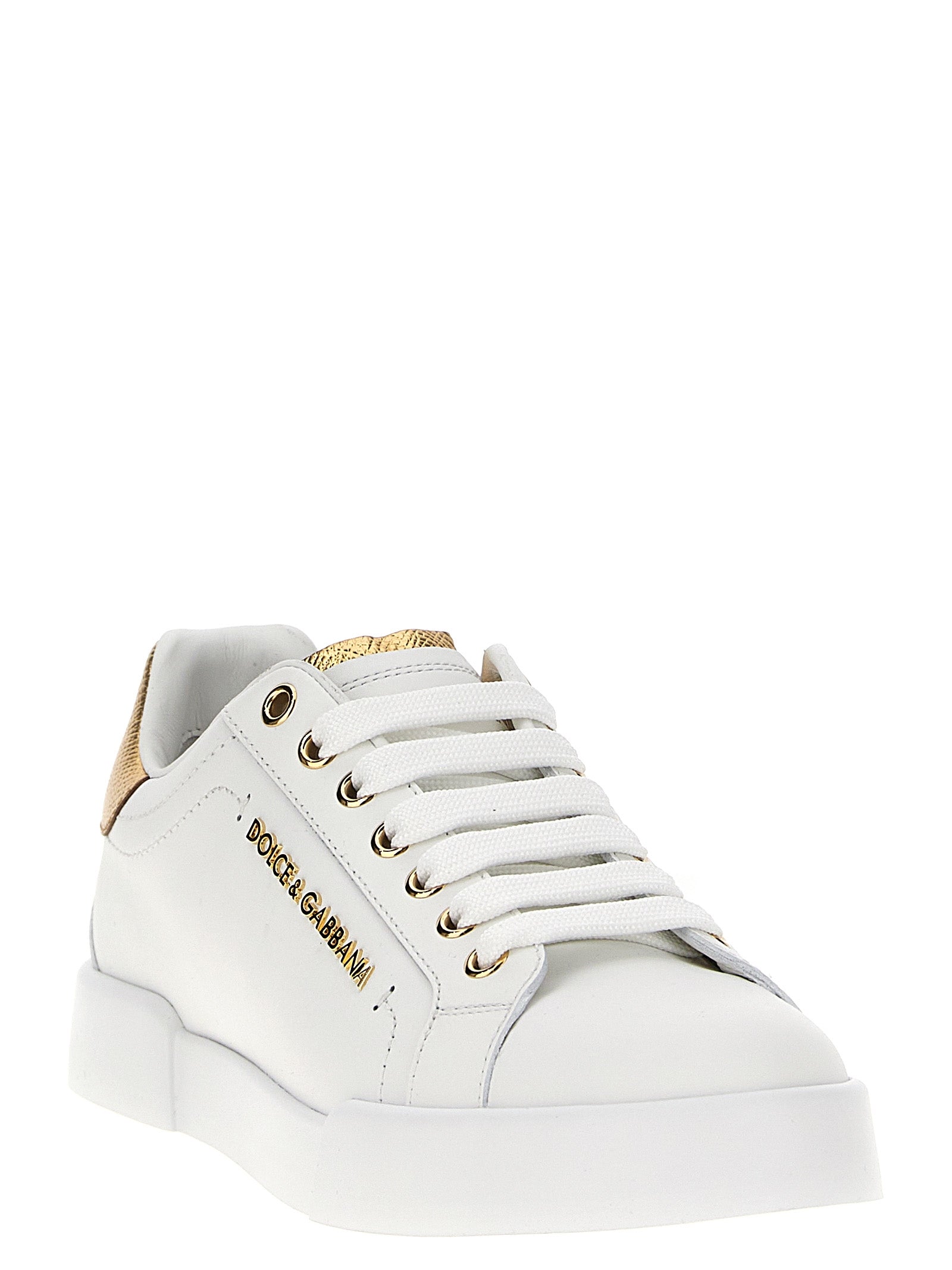 Dolce & Gabbana Portofino Sneakers — Women’s Gold