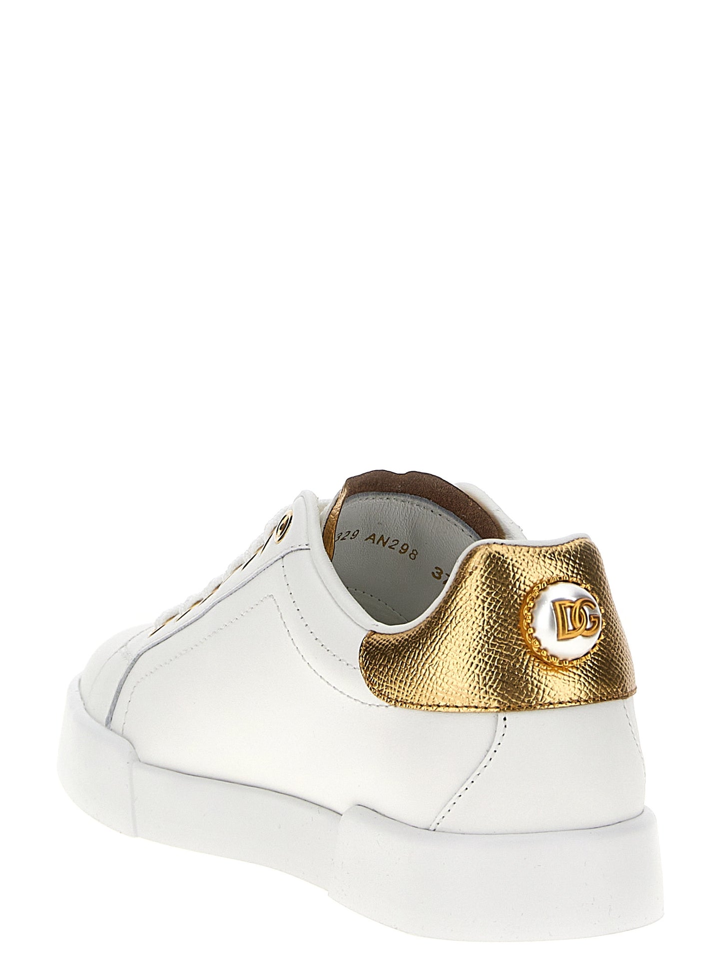 Dolce & Gabbana Portofino Sneakers — Women’s Gold