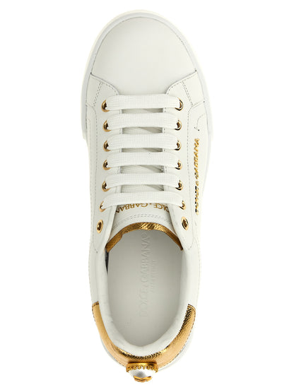 Dolce & Gabbana Portofino Sneakers — Women’s Gold