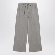 LouLou De Saison Grey Clark Pleated Trousers — Luxury Trousers