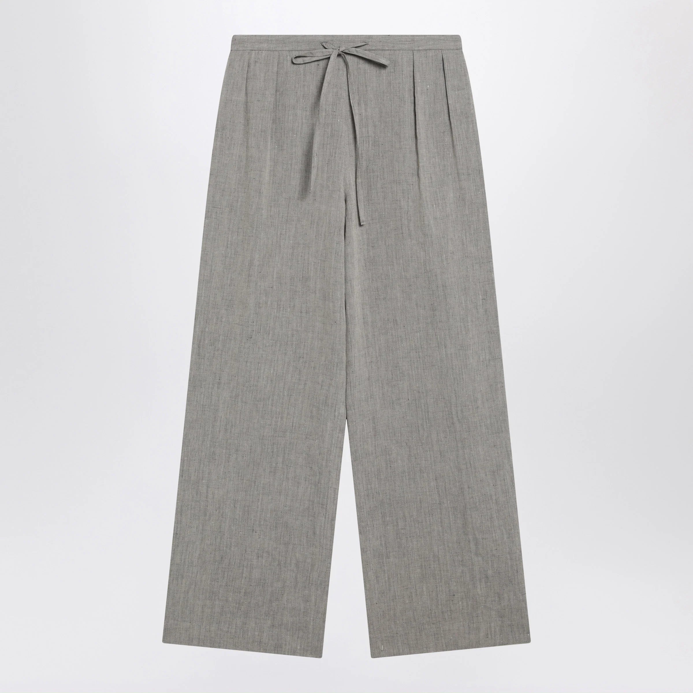 LouLou De Saison Grey Clark Pleated Trousers — Luxury Trousers