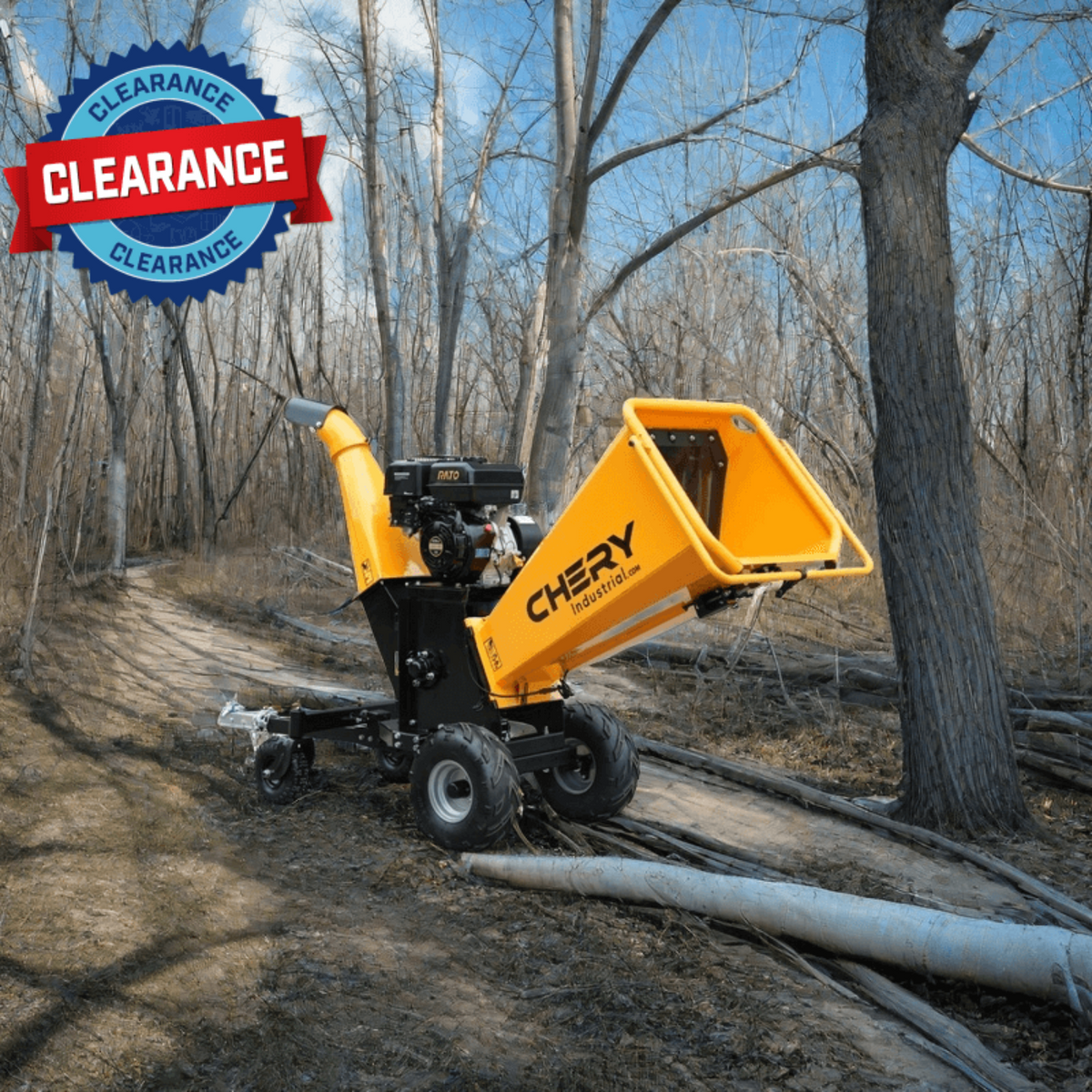 Chery Industrial [CLEARANCE] 6" 15HP 420cc Gas Powered Wood Chipper Shredder - C_YONWCDRGS350PRO