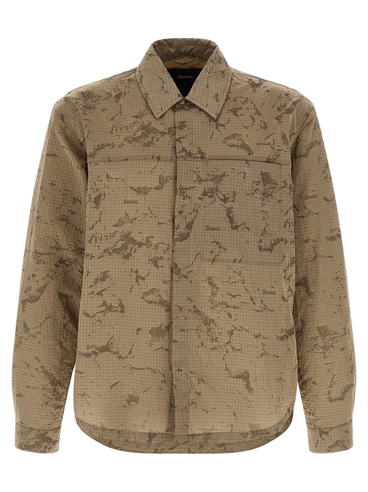 Laminar Ripstop Overshirt — Beige Men's Shirt