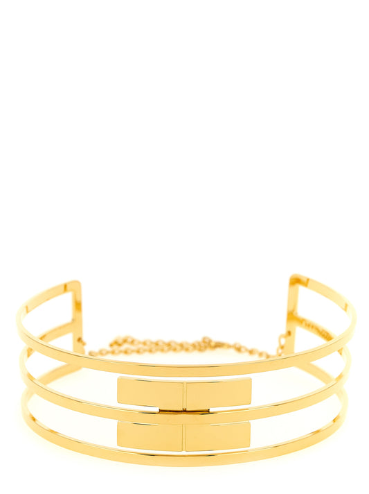 Elisabetta Franchi Logo Band Necklace — Jewellery (Gold)