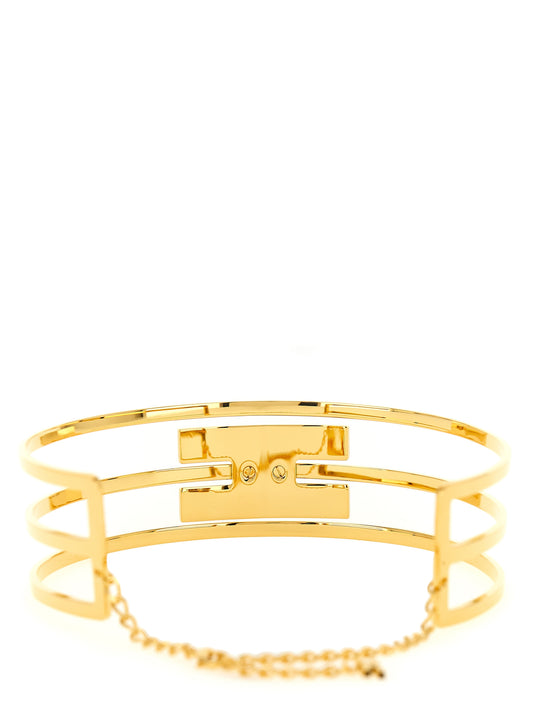 Elisabetta Franchi Logo Band Necklace — Jewellery (Gold)