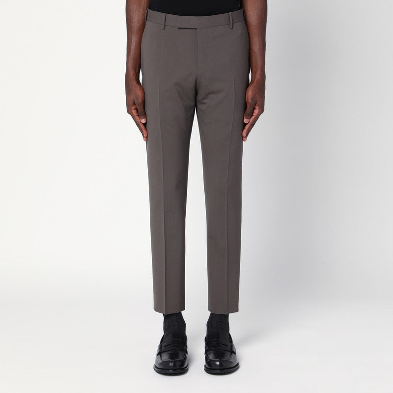 PT Torino Taupe colour wool trousers